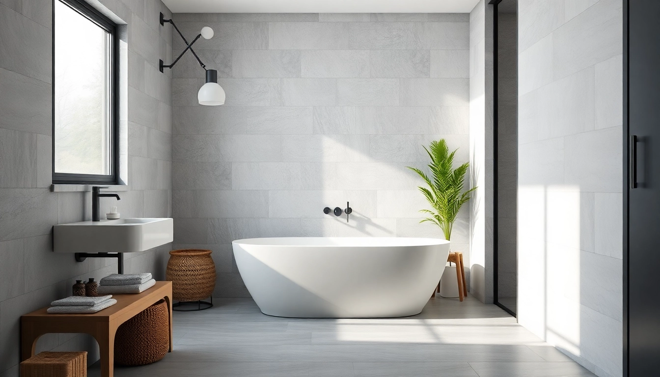 Carrelage de salle de bain élégant présentant des éléments de design modernes et une ambiance apaisante.