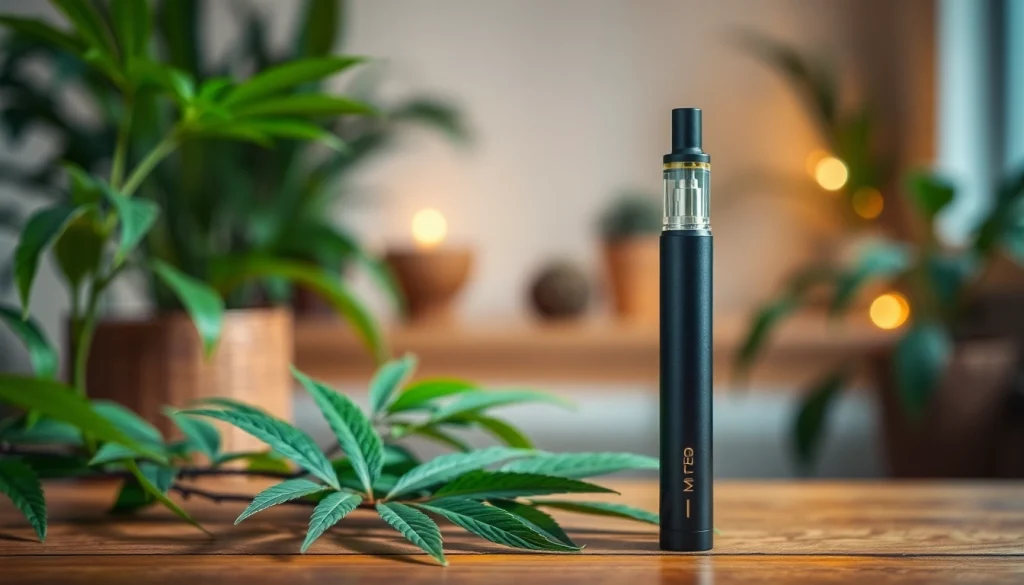 Buy dmt vape pen displayed elegantly in a serene environment, emphasizing relaxation.