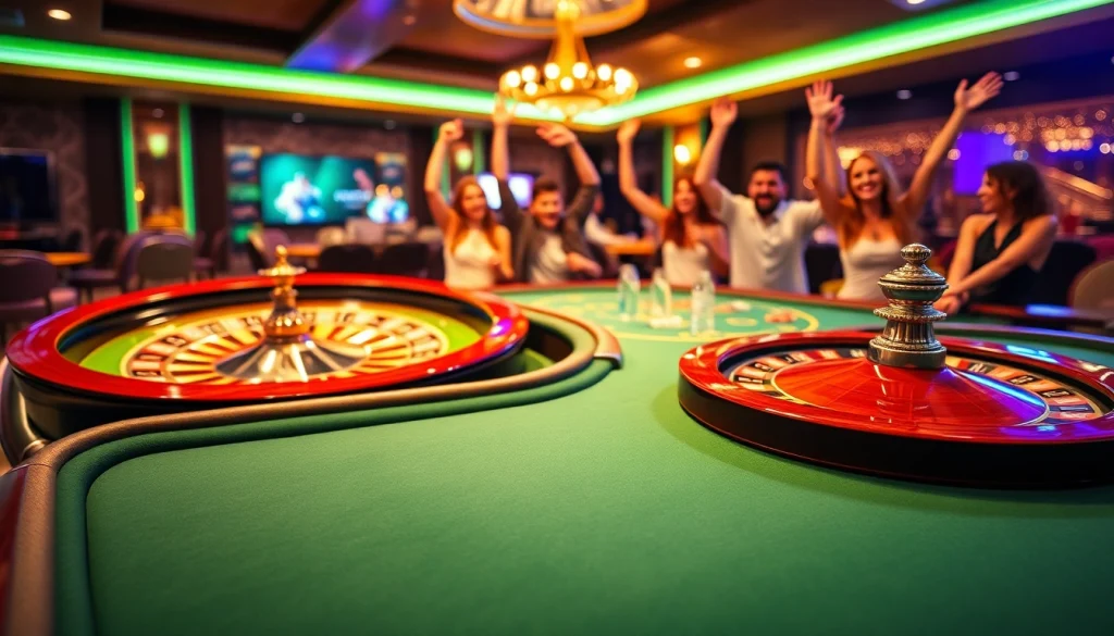 Gagnez au meilleur casino en ligne retrait immédiat avec des joueurs excitants autour de tables de jeux.