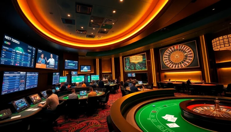 Vivez le frisson des sites de paris sportifs en France avec une action de paris sportifs dynamique dans un casino de luxe.