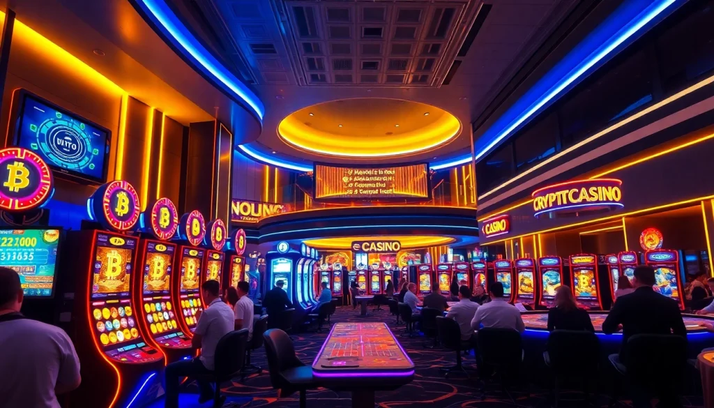 Visitez un crypto casino France avec des machines à sous modernes et une ambiance électrisante.