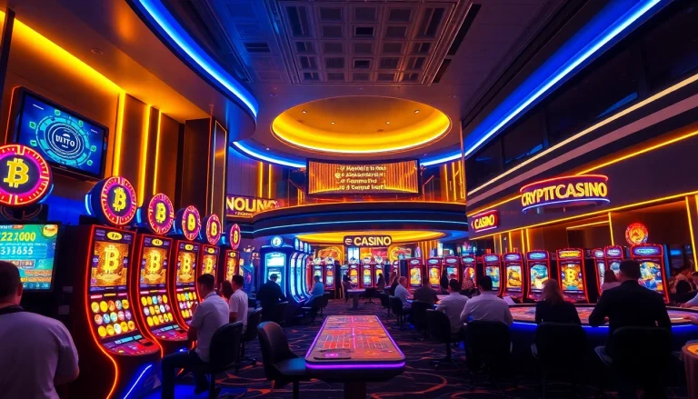 Visitez un crypto casino France avec des machines à sous modernes et une ambiance électrisante.